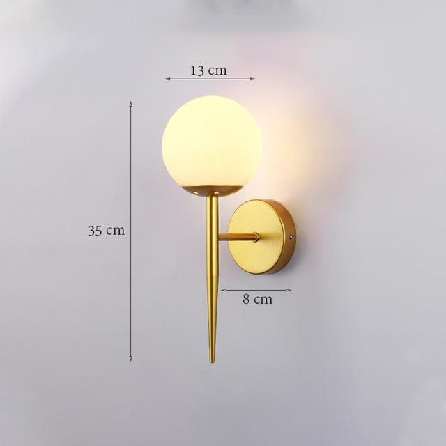 gold wall globe light