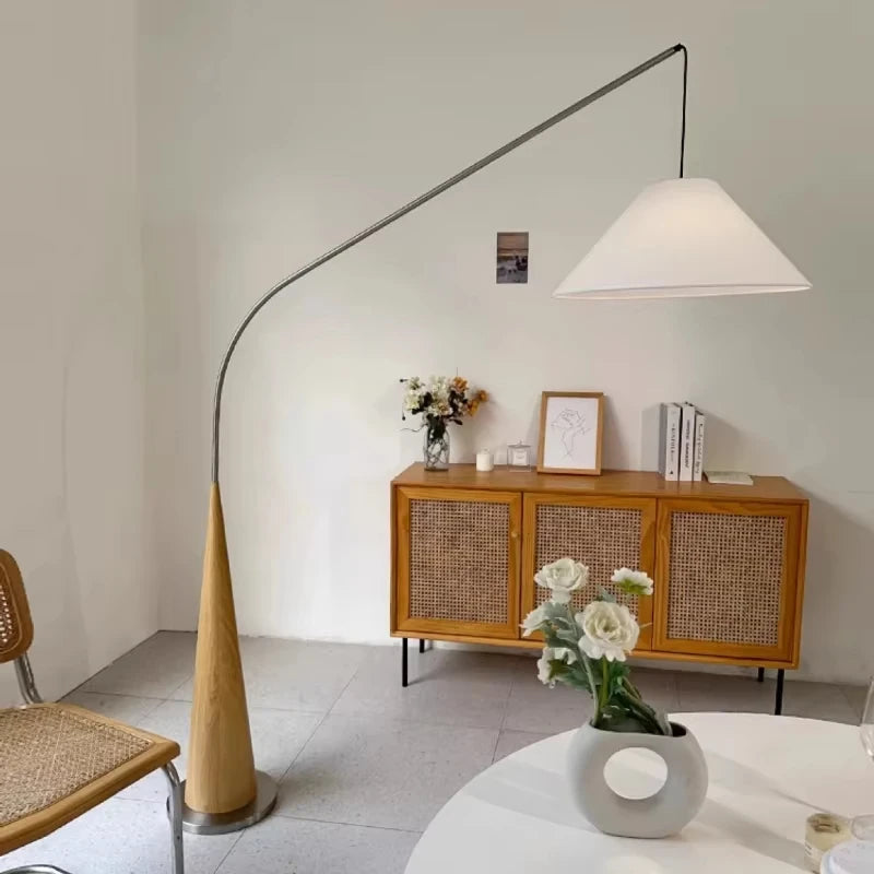 wooden floor lamp antique