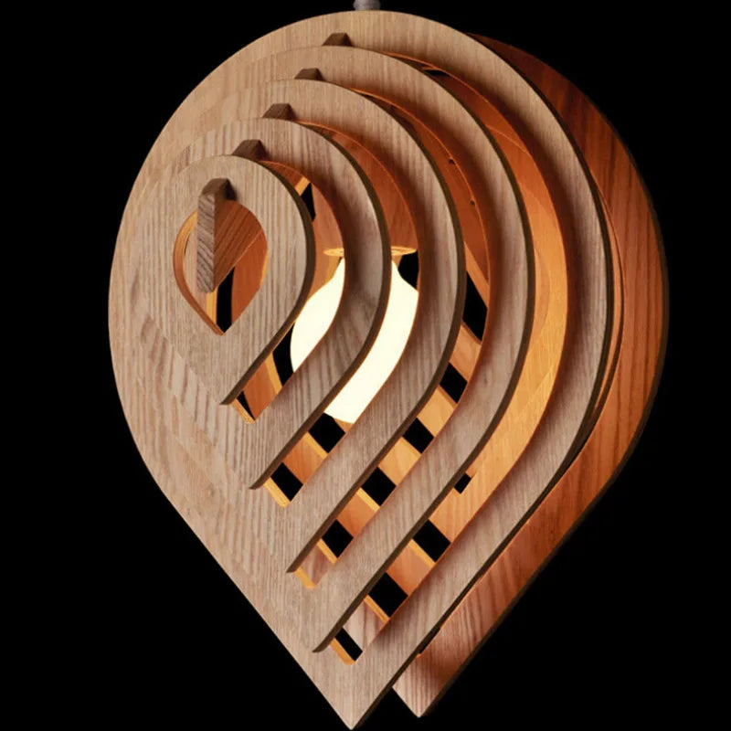 wooden pendant lights