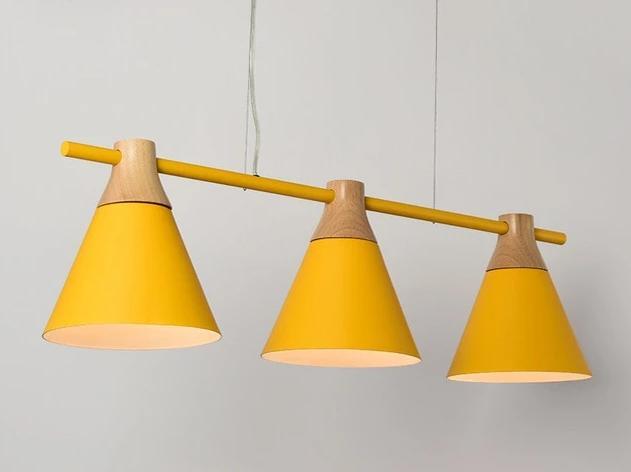 3 heads cone light pendant