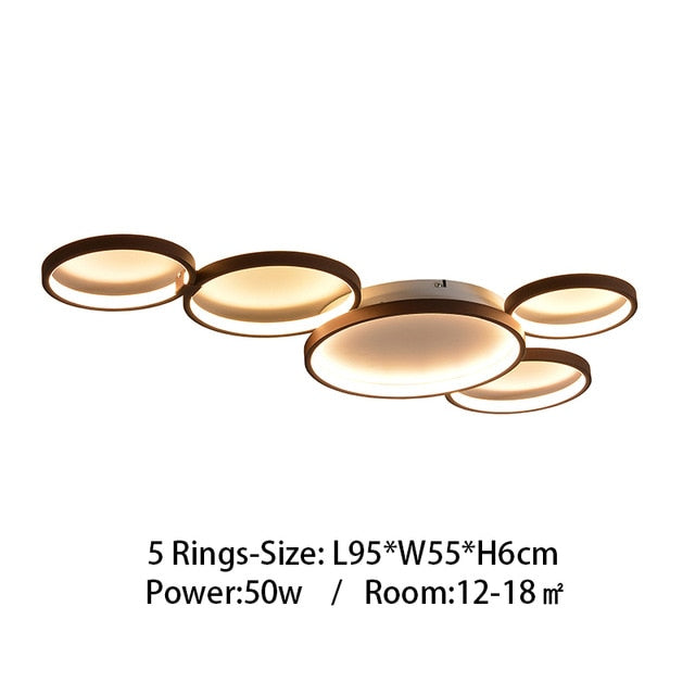 5 rings circle ceiling light flush mount