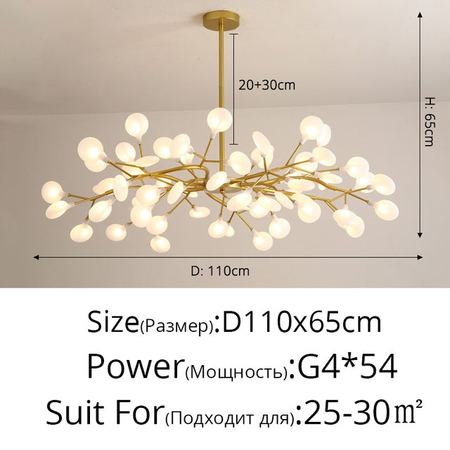 branches chandelier gold