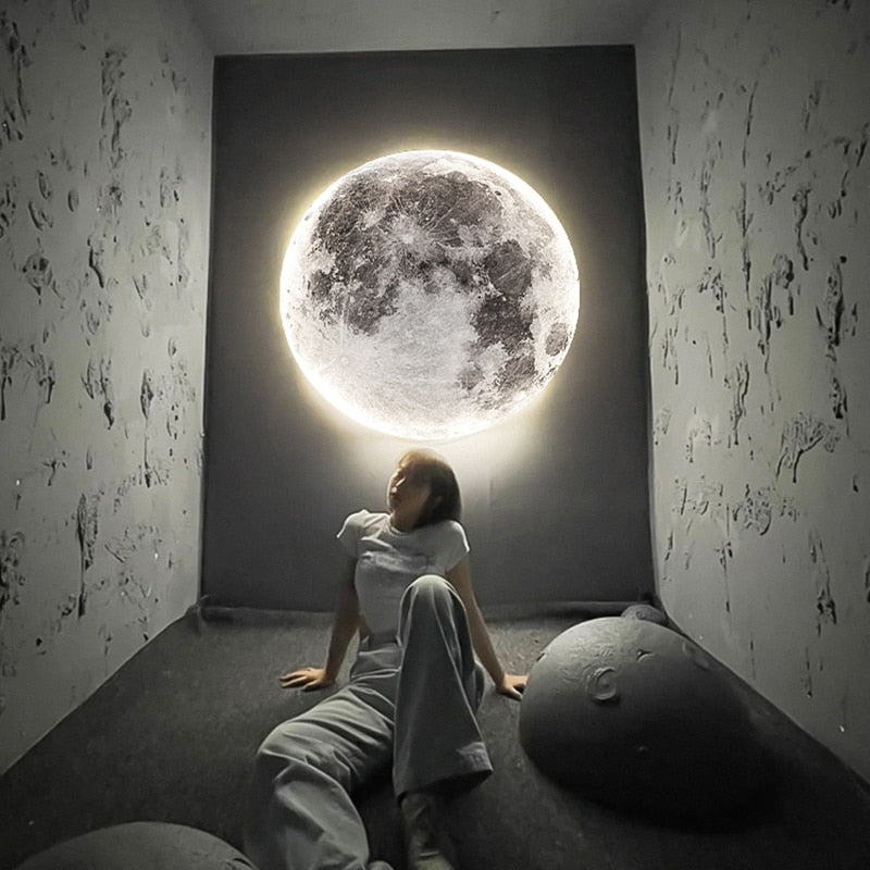 earth and moon night light