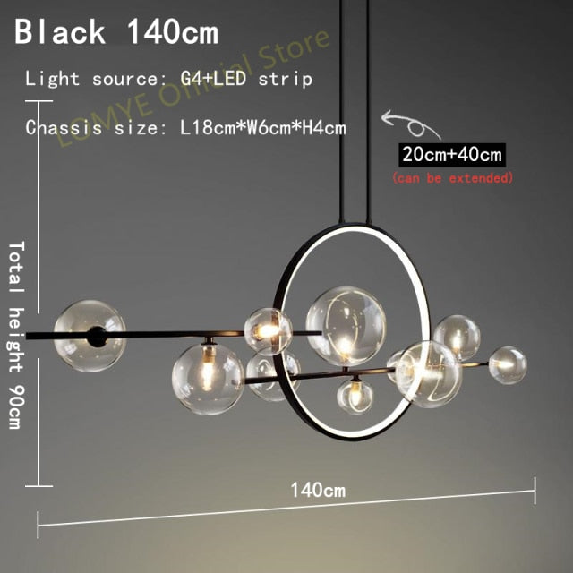 modern glass bubble chandelier