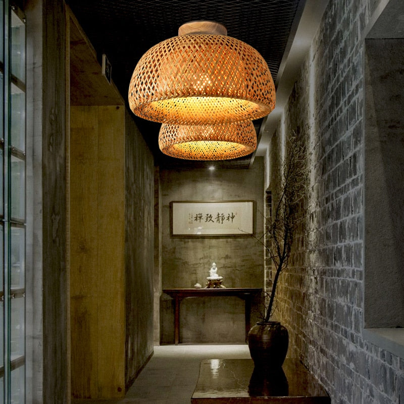 bamboo light fixture ceiling light
