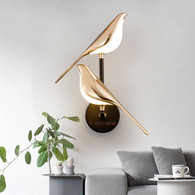 Soft LED Bird Wall Lamp - Ideal for Café & Home Decor