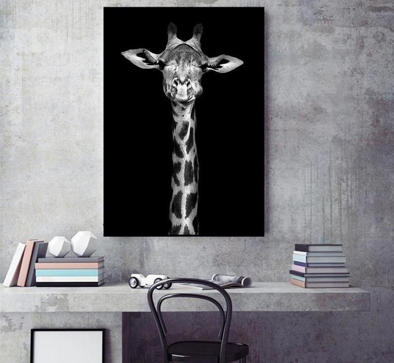 black and white animal wall art