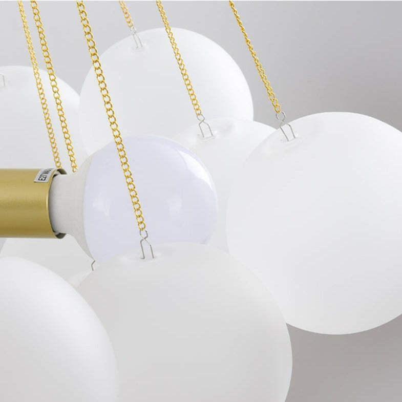 Bubble Chandelier with Floating Glass Orbs
