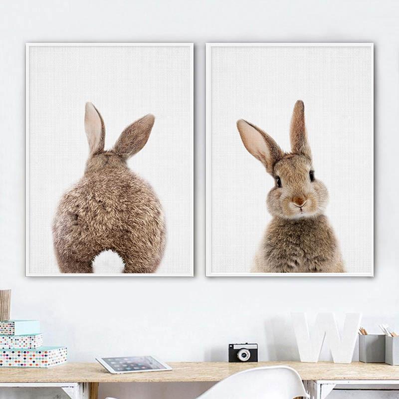Bunny Rabbit Tail Canvas Wall Art - Lala Lamps Store