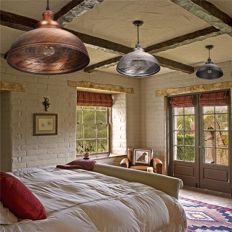 large vintage industrial dome pendant light