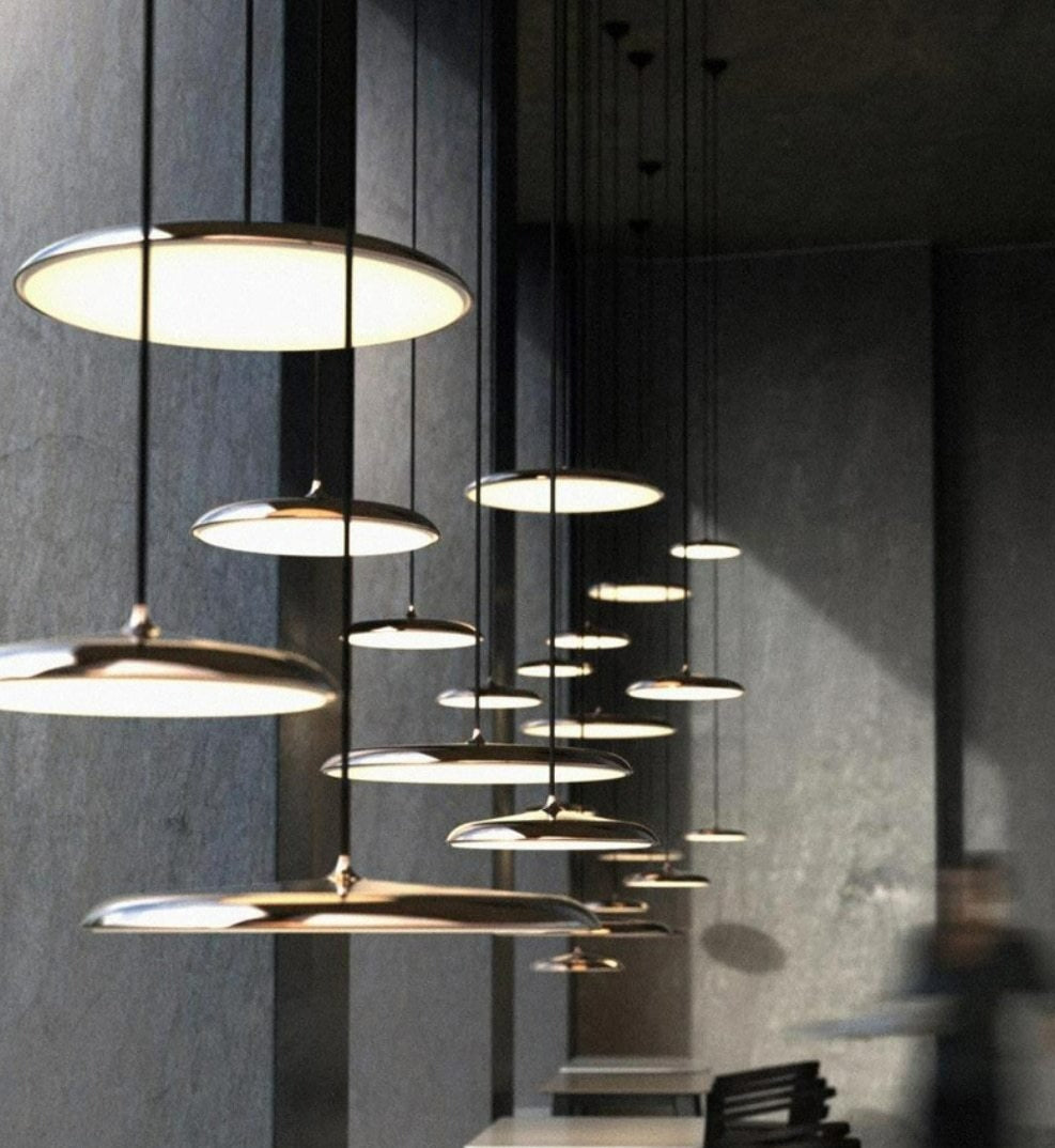 Elegant disc pendant light for living room décor