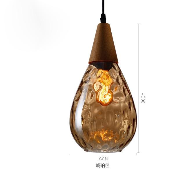 colored amber glass pendant light