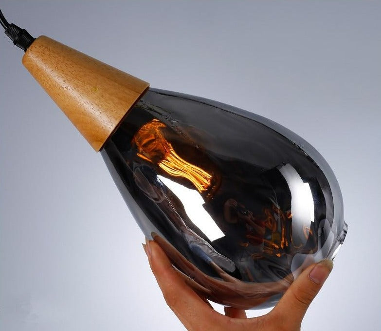 colored smoked glass pendant light