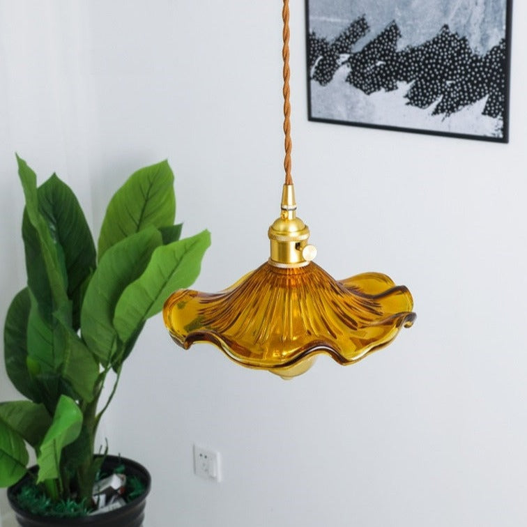 vintage flower hanging lamp