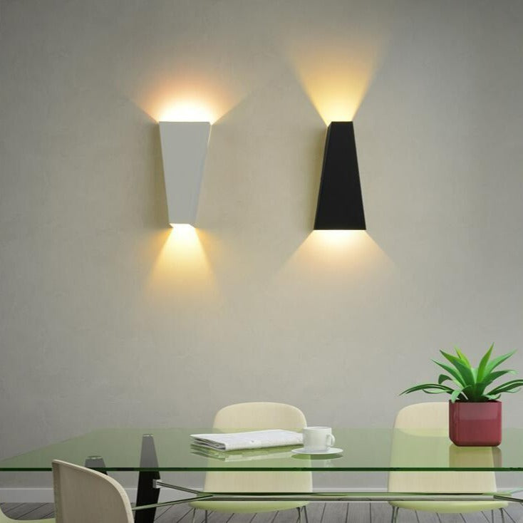 sleek geometric wall sconce