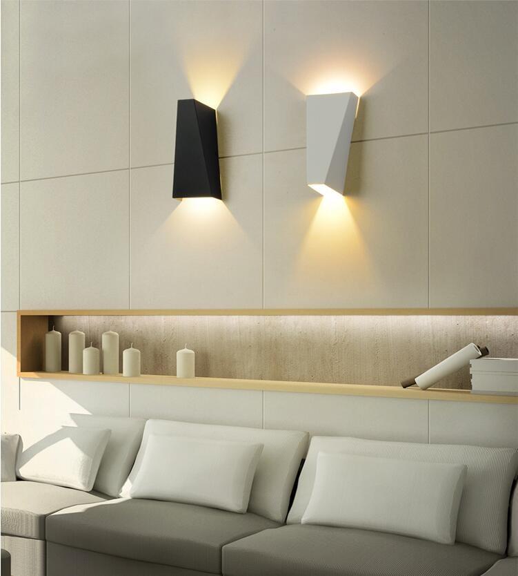 black geometric wall light