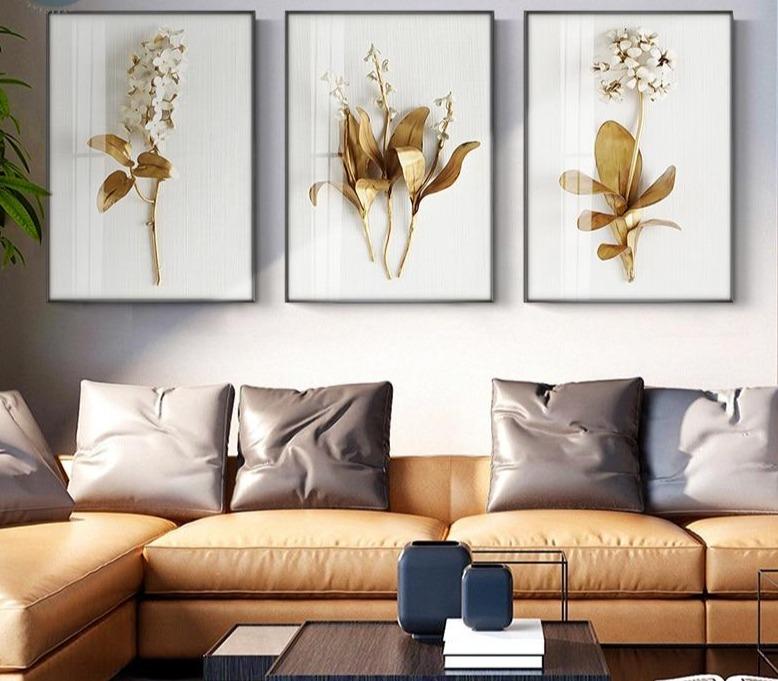 gold leaf wall decor