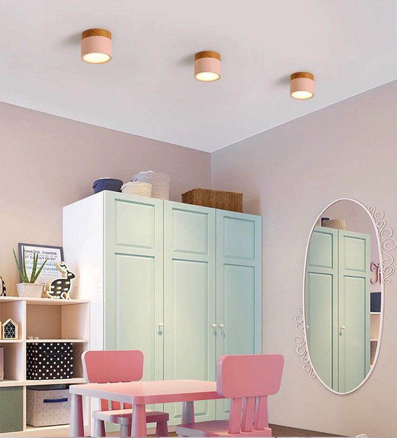 wood downlight led lamp