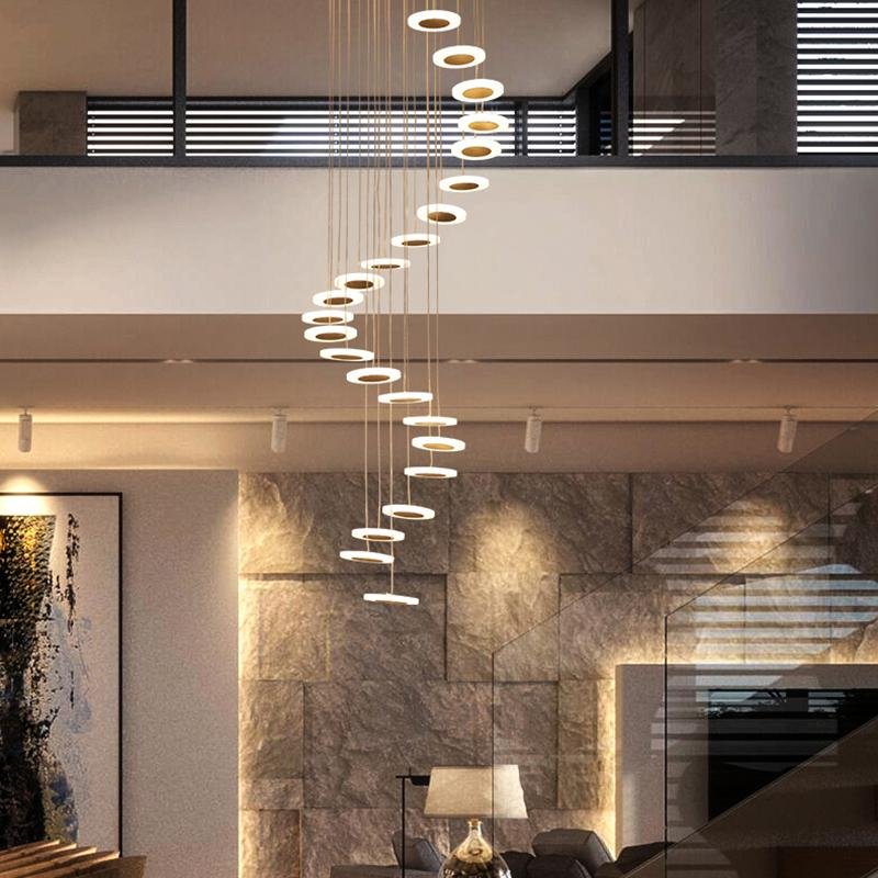 Hanging Ring Chandelier for Staircase Lighting Homei