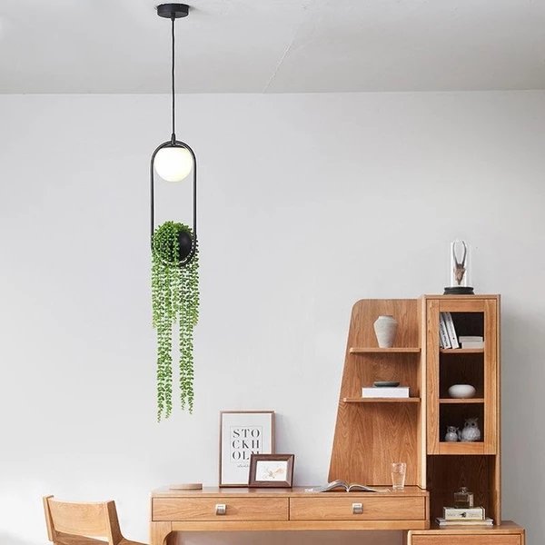 hanging light planter
