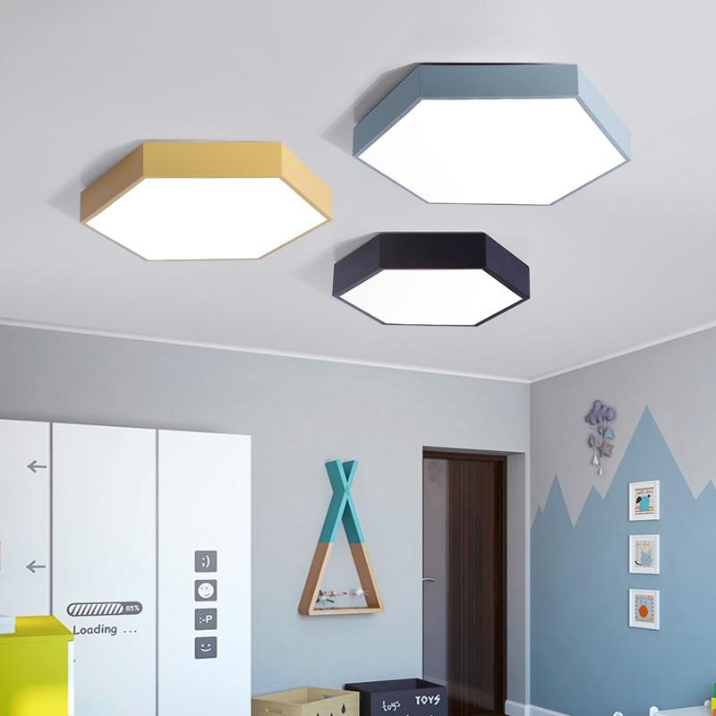 hexagonal ceiling lamp