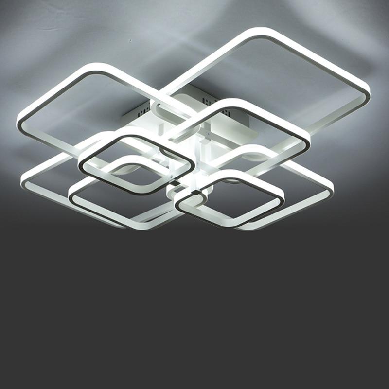 Layered square modern LED chandelier for home and office