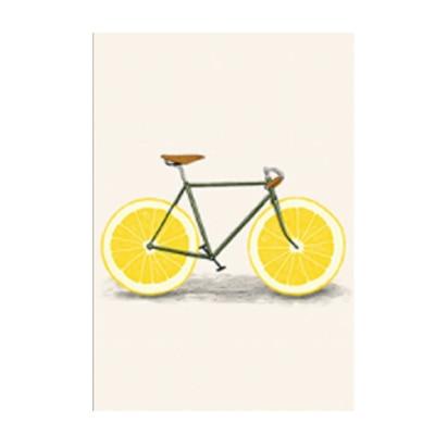 Lemon Orange Bike Canvas Wall Art - Lala Lamps Store