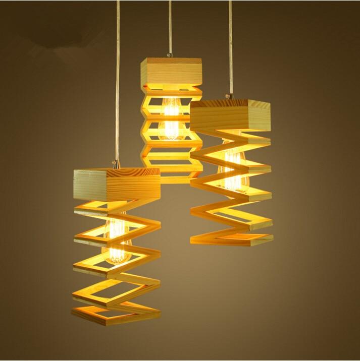 Scandinavian wooden pendant lamp