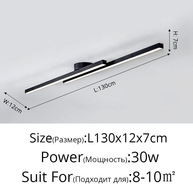 linear lights in ceiling