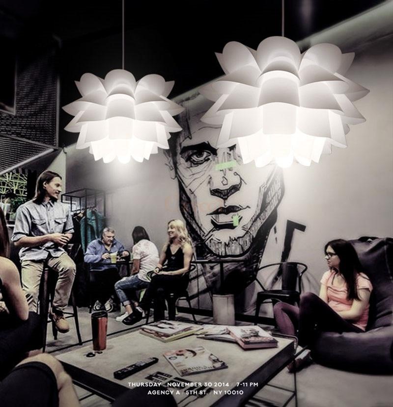 modern lotus hanging light