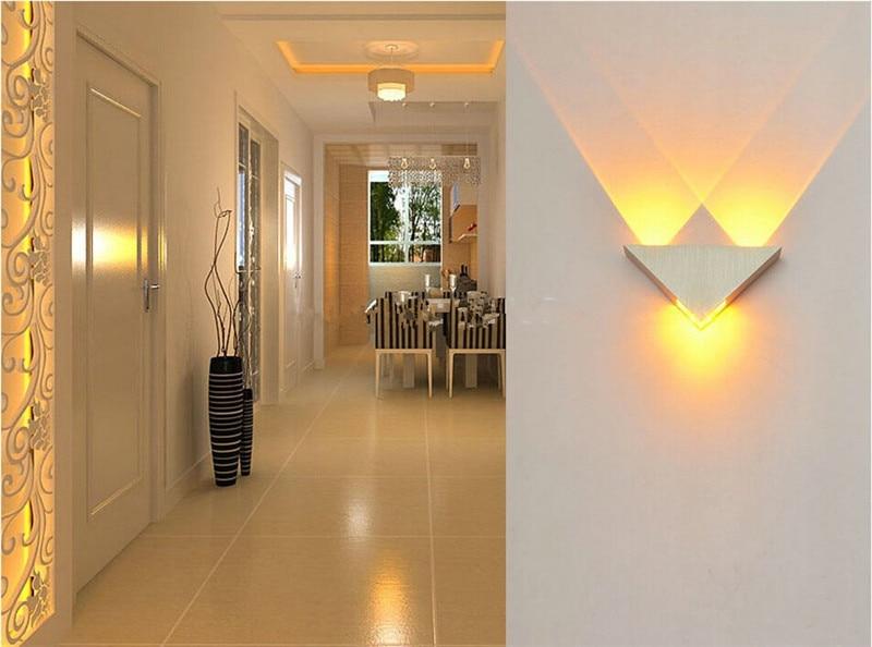 triangle lights on wall