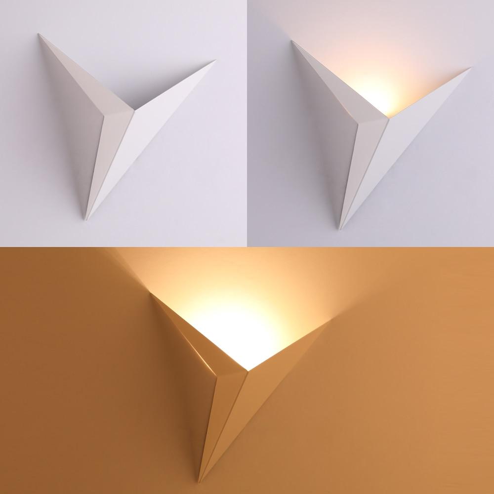 Sleek LED Triangle Wall Light with Soft Glow - Perfect for Hallways