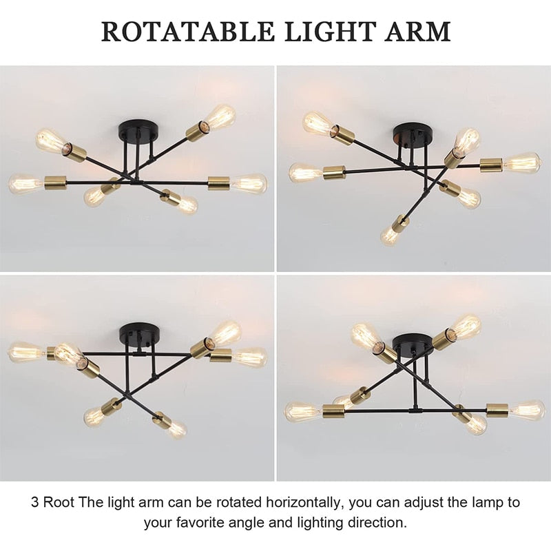modern black sputnik chandelier