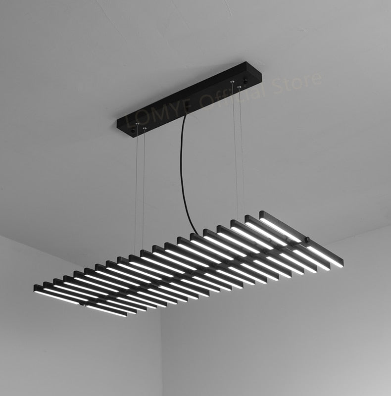 modern linear dining room chandelier