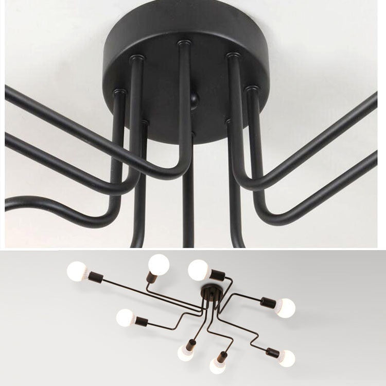 modern sputnik ceiling light 8 heads