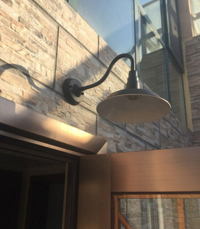 outdoor industrial wall light black