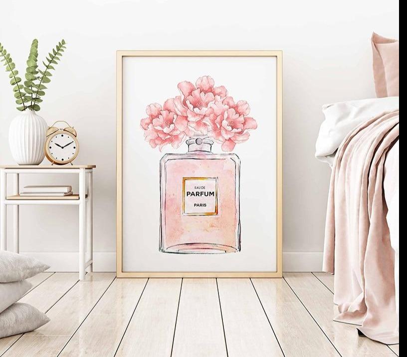 Perfume Bottle Canvas Wall Art - Lala Lamps Store