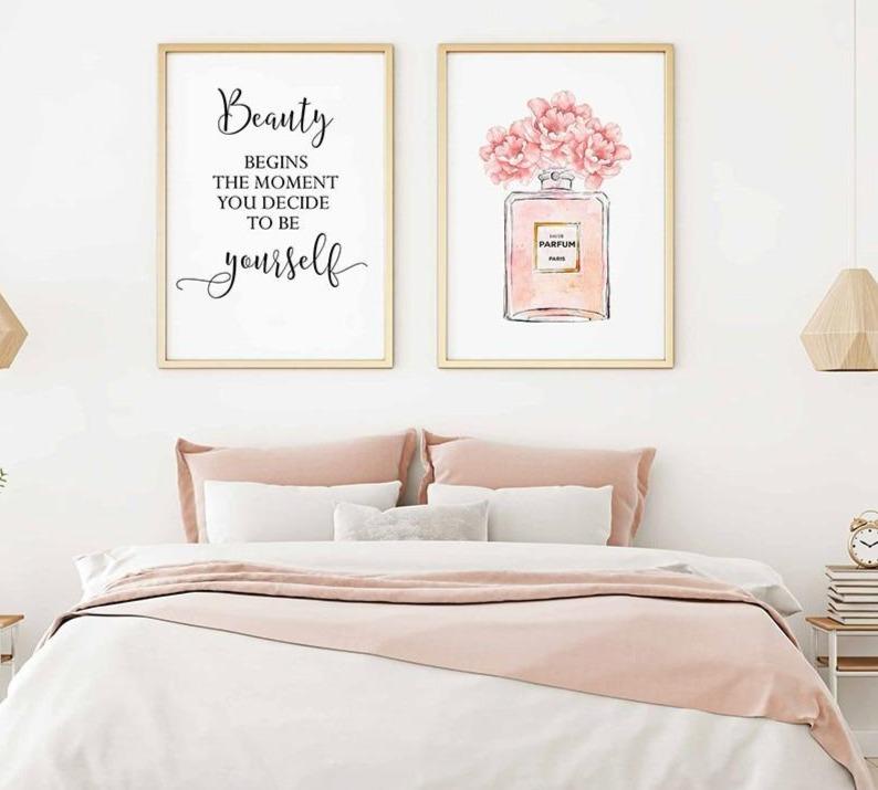 Perfume Bottle Canvas Wall Art - Lala Lamps Store