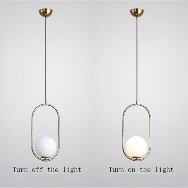 modern milk glass pendant light