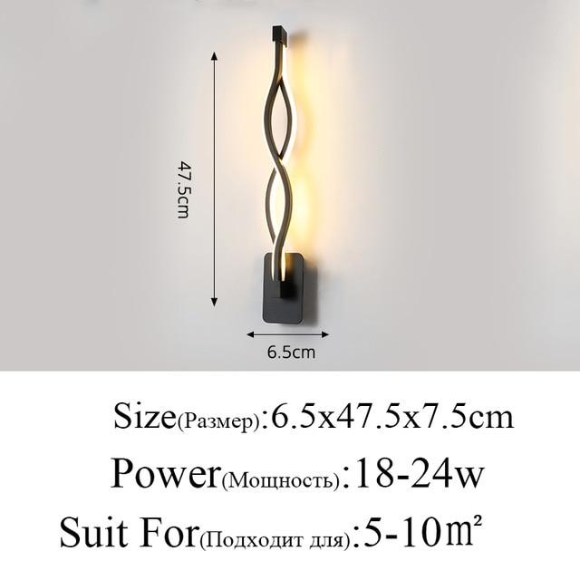 Meandering LED Wall Light