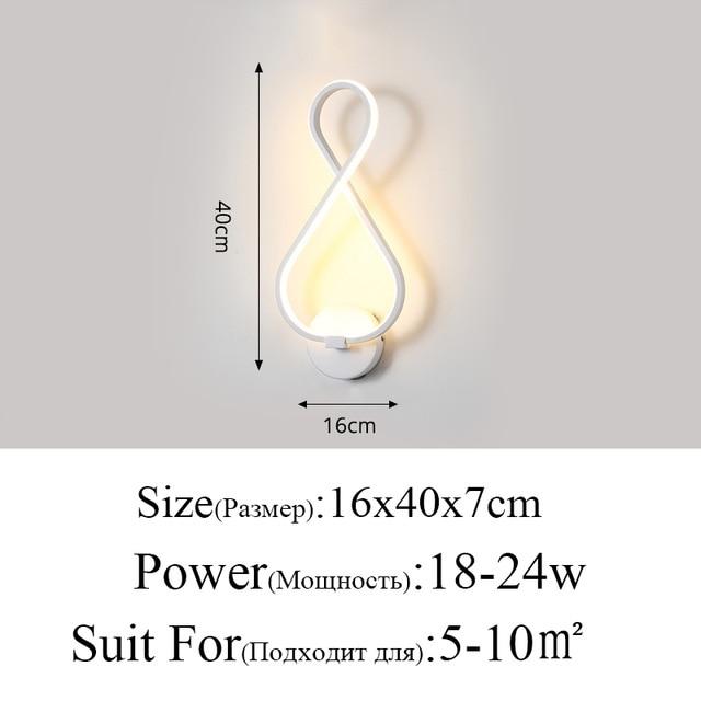 Meandering LED Wall Light