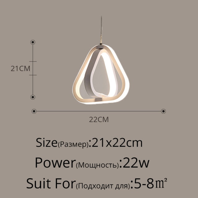 triangle pendant light