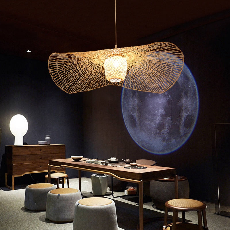 wicker pendant light