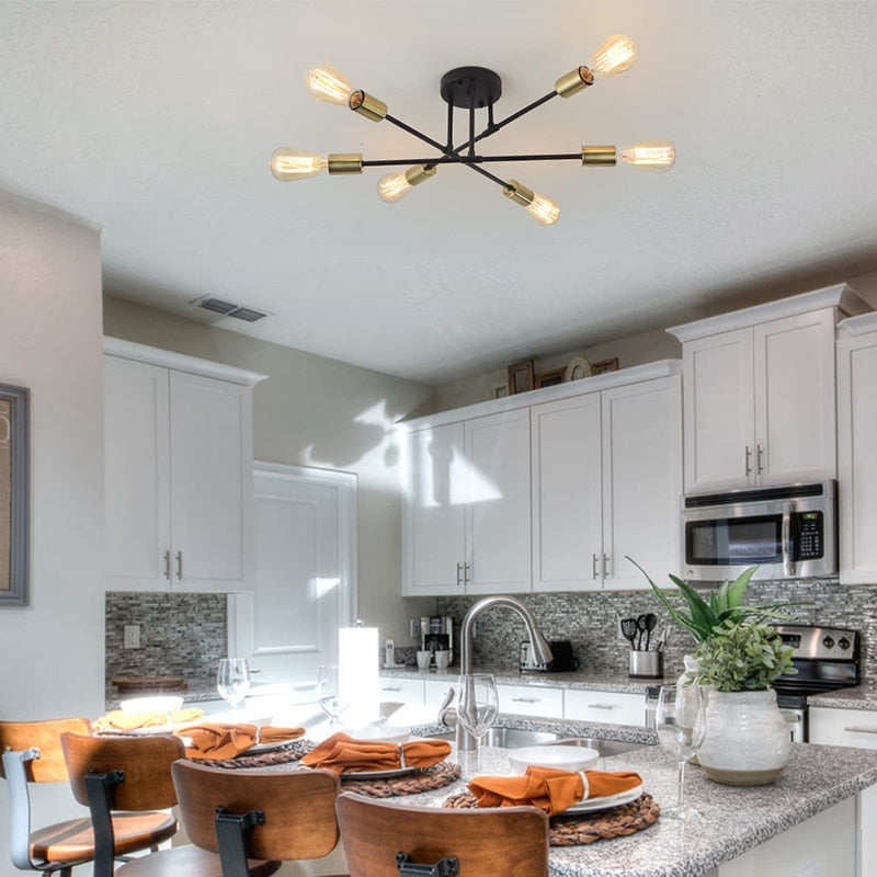sputnik modern linear chandelier