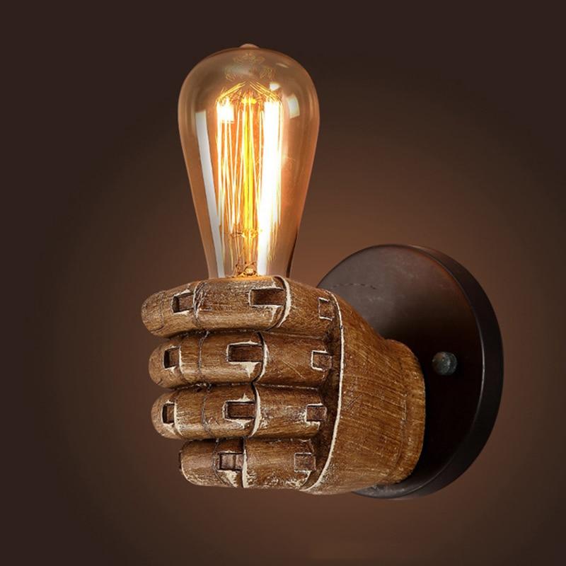 industrial resin hand wall light