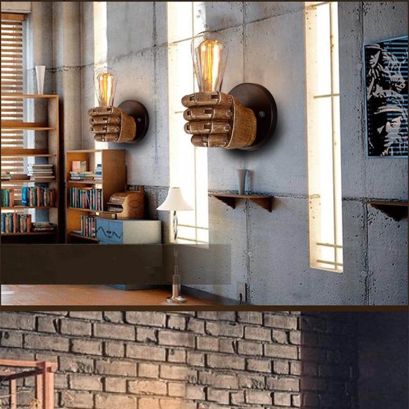 vintage hand wall lamp