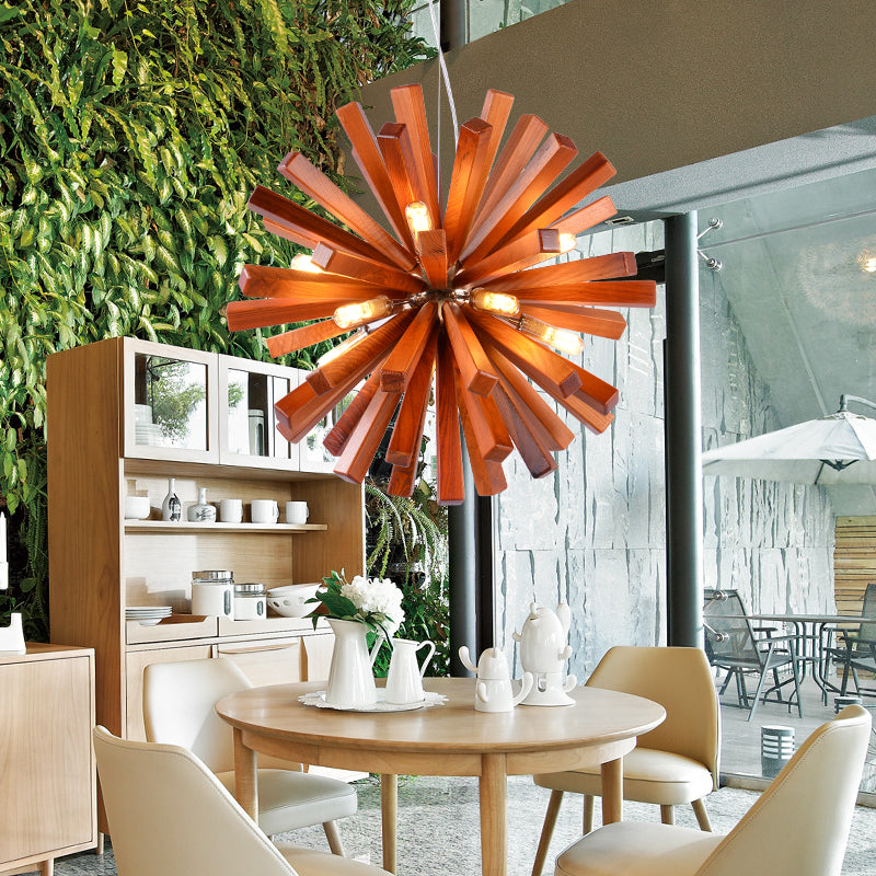 dandelion wood chandeliers dining room