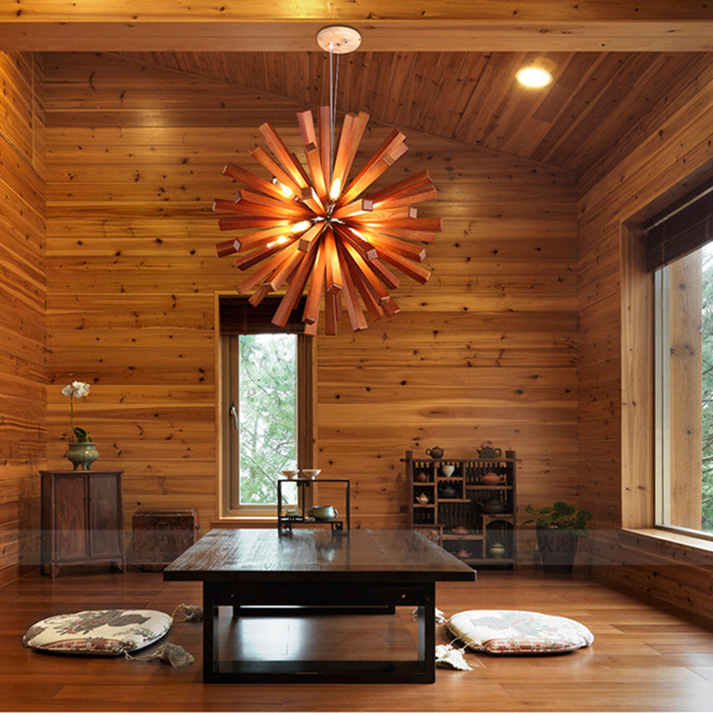 dandelion wood chandelier