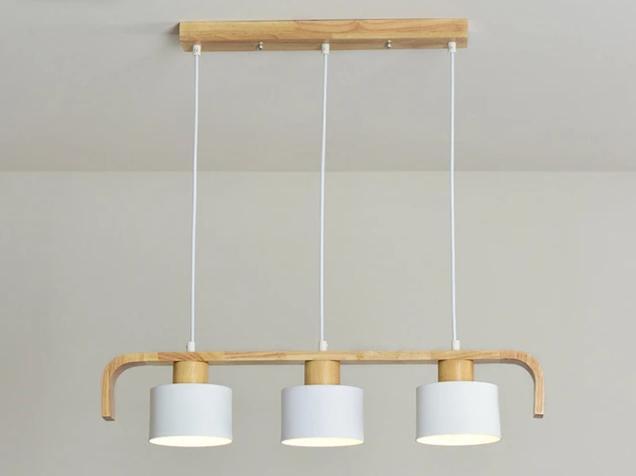 wood chandeliers linear 3 heads dining room