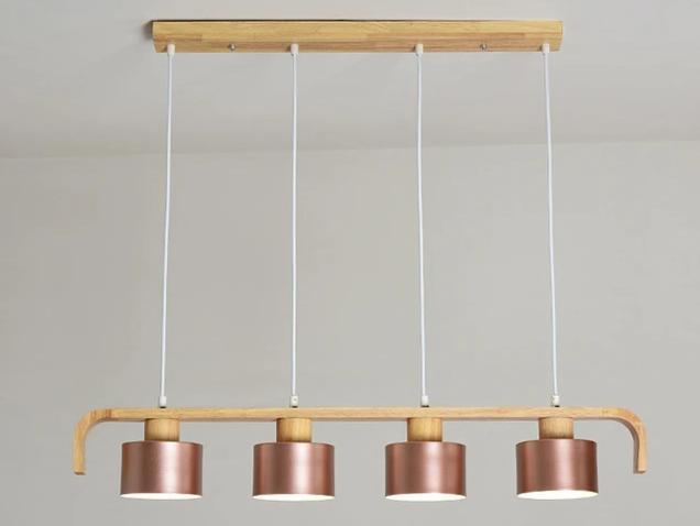 Rustic wooden chandelier for farmhouse interiors